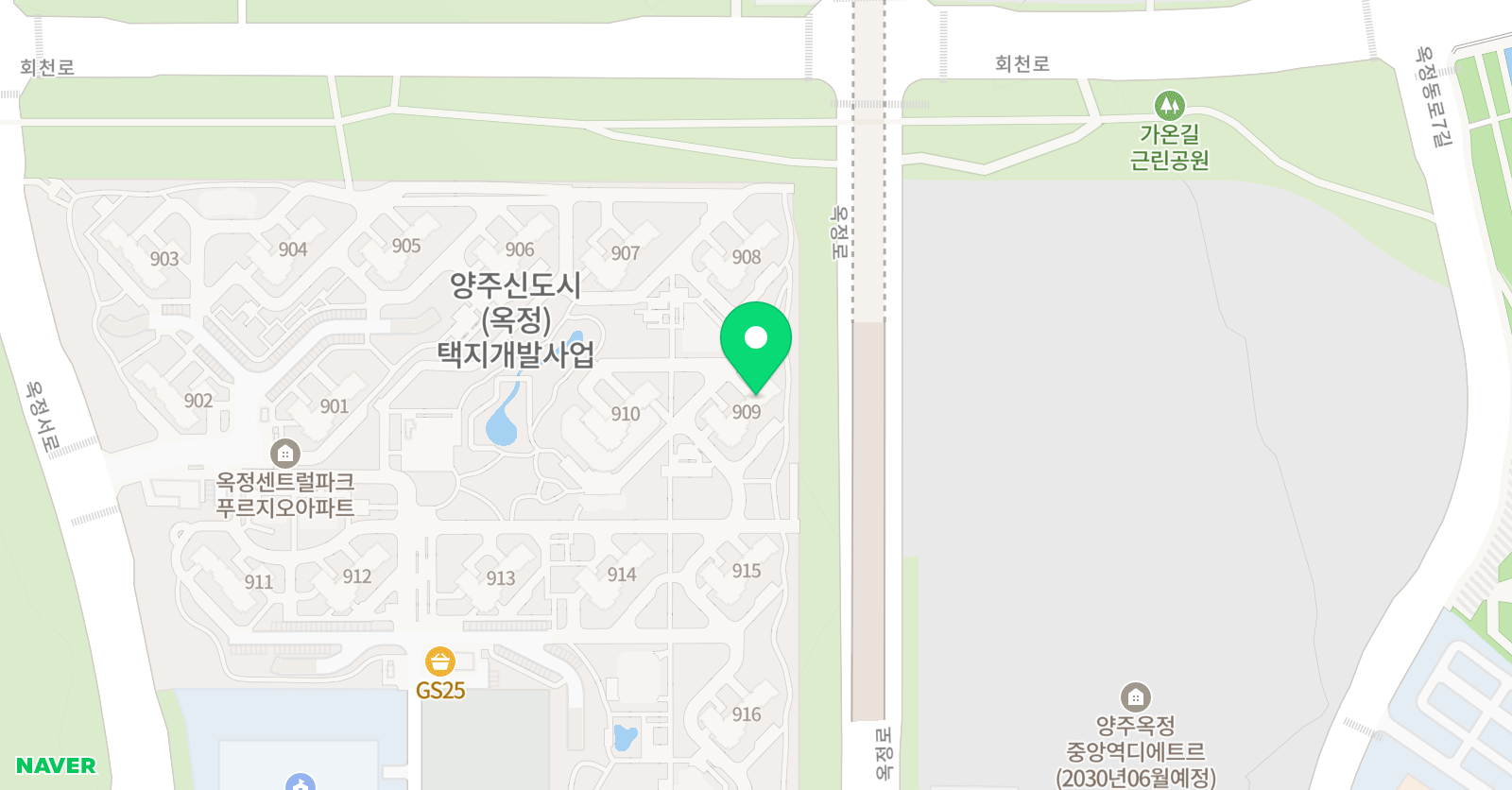 공터 영어 옥정센트럴파크푸르지오 위치