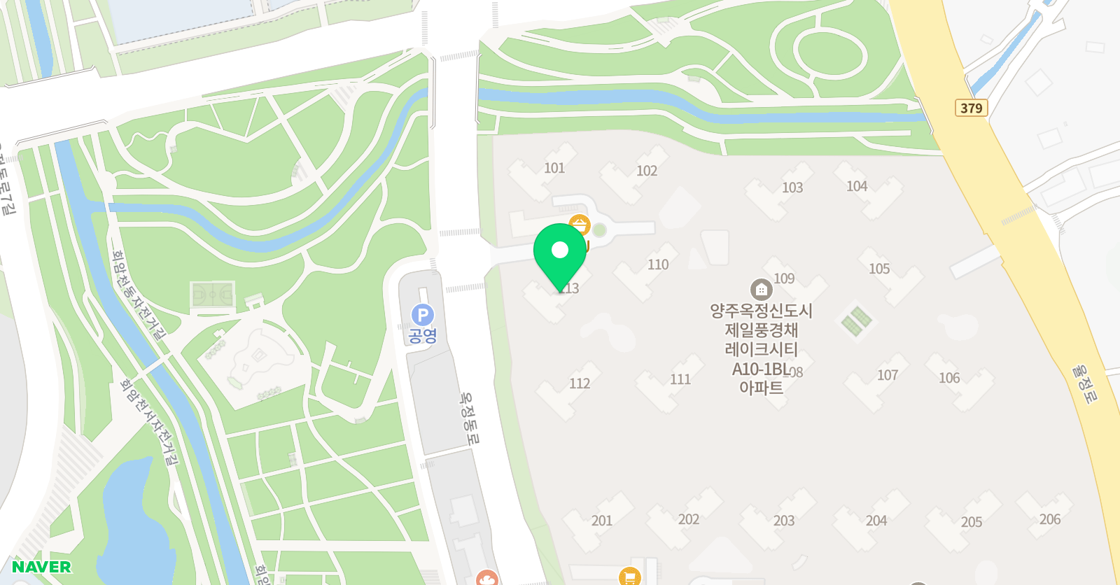 아소비 양주옥정풍경채1단지점 위치