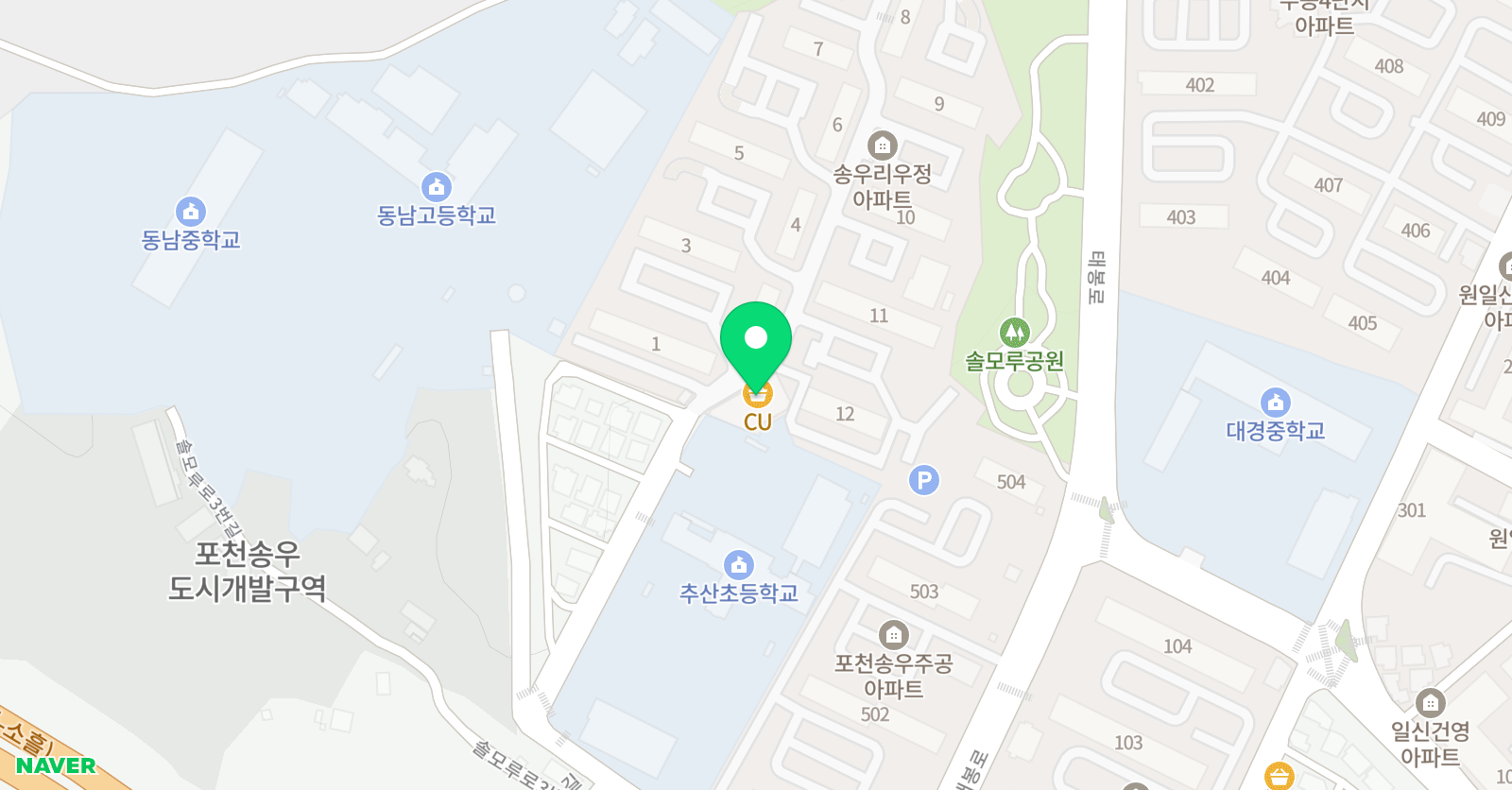 삼성영어셀레나 송우 학원 위치