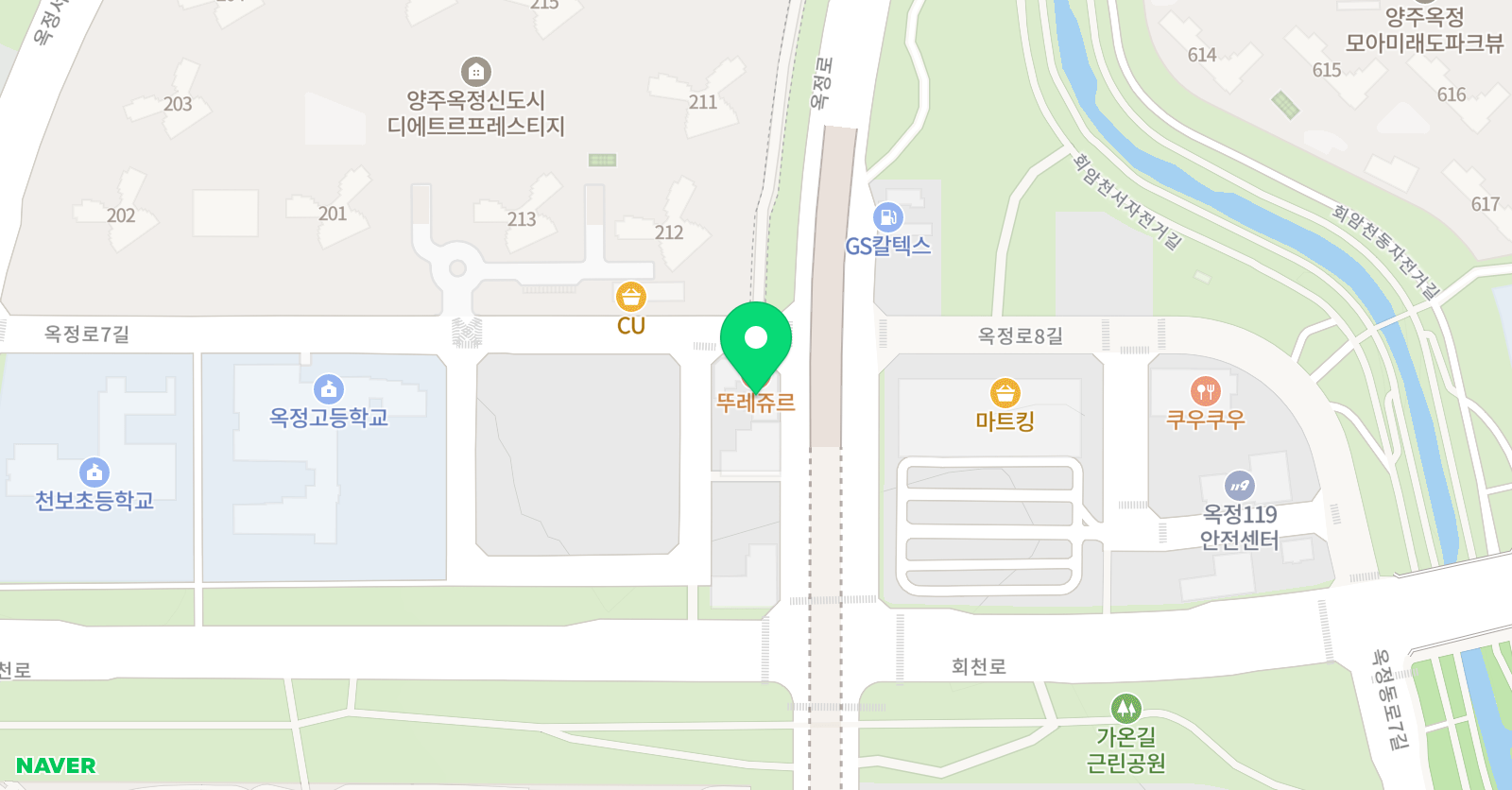 스마트HB해법 수학학원 옥정천보초대방2차점 위치