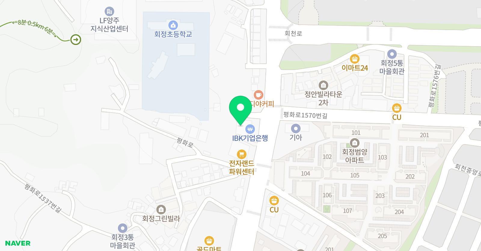 레인보우 음악학원 위치