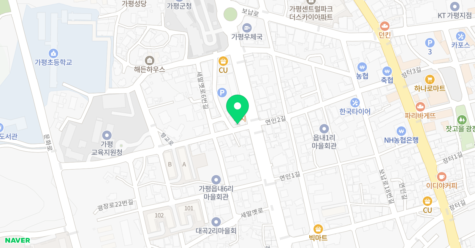 필아트미술 가평교육센터 위치