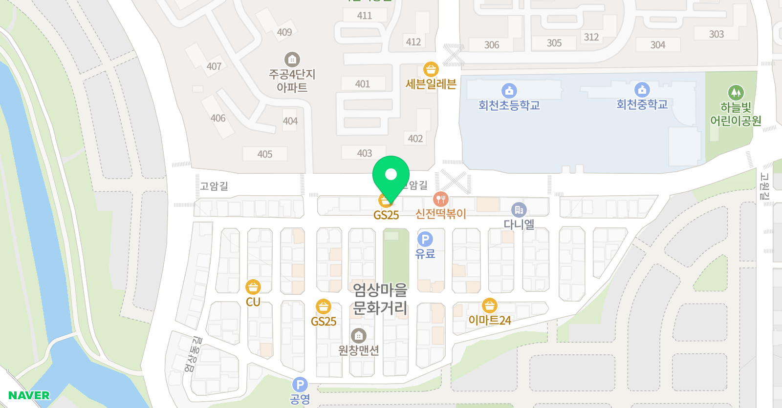 현수학영어덕정관학원 위치