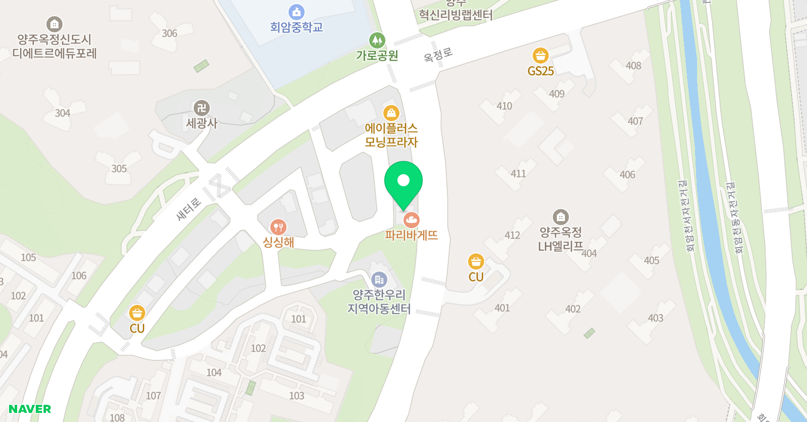 YBM잉글루 옥정회암 제1캠퍼스 위치