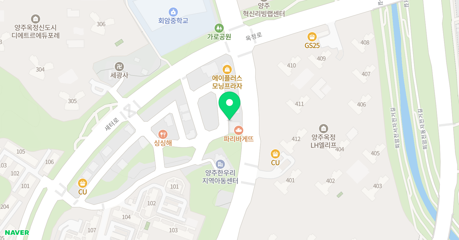 STC 탑학원 옥정센터 위치