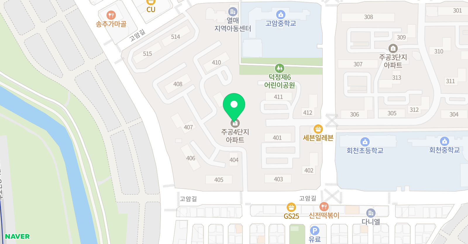 아소비 양주덕정4단지점 위치