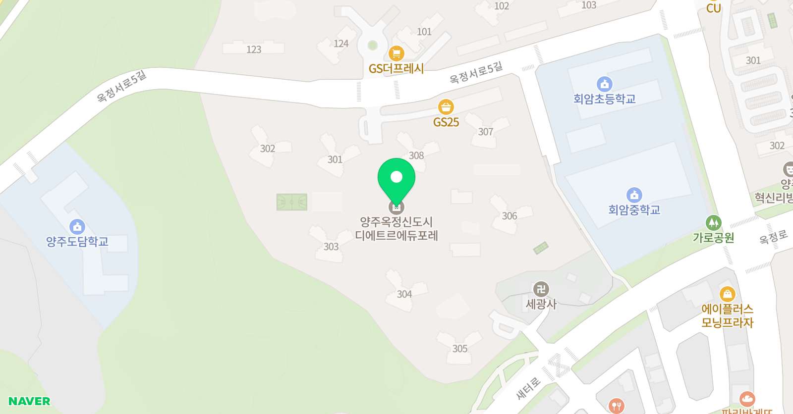 기탄사고력교실 옥정디에트르 3차점 위치