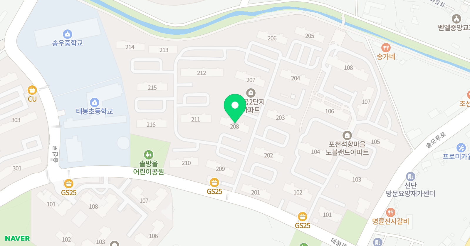 뮤엠 영어 송천NEST 위치
