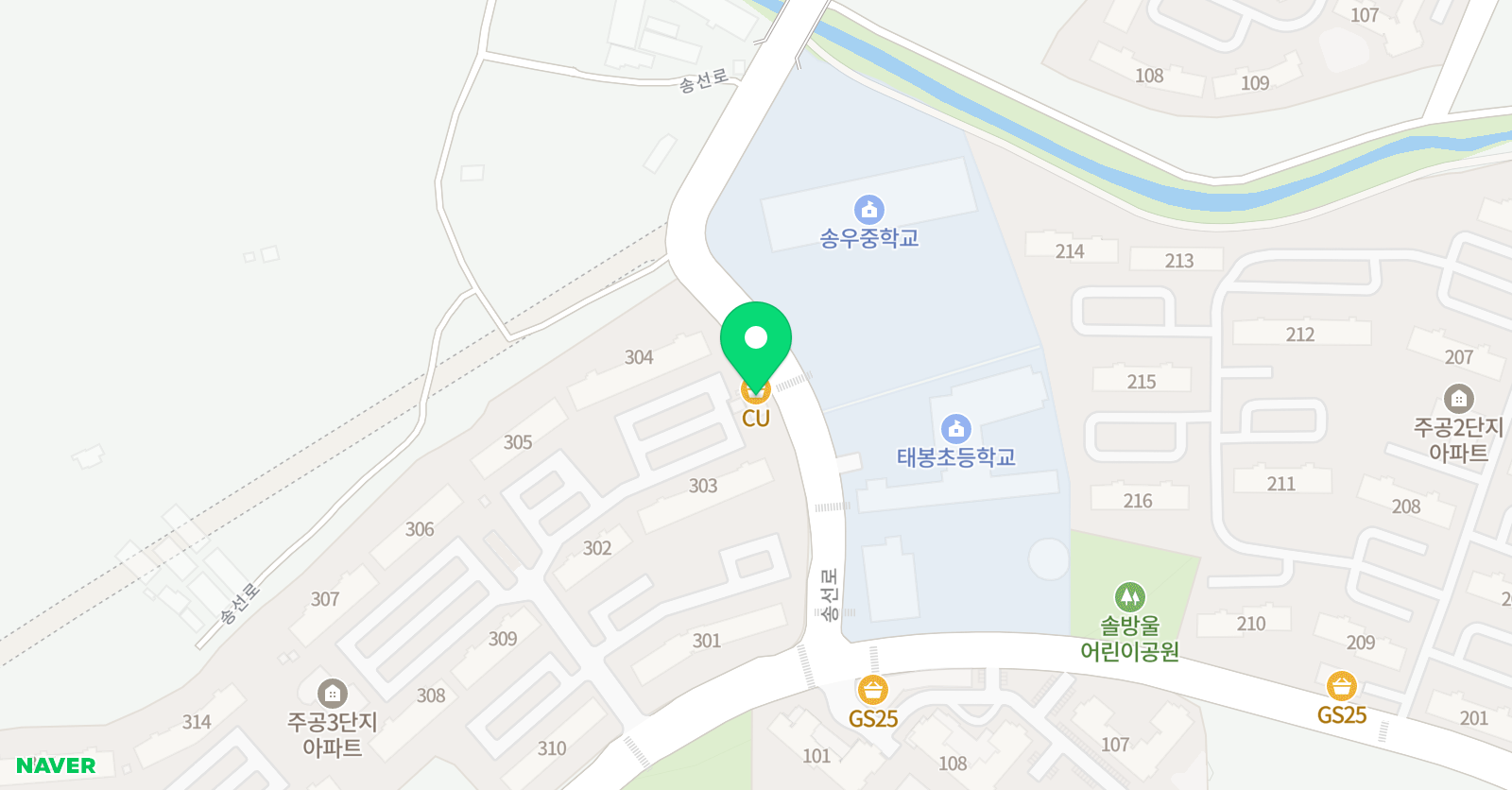 송우충효 태권도장 위치