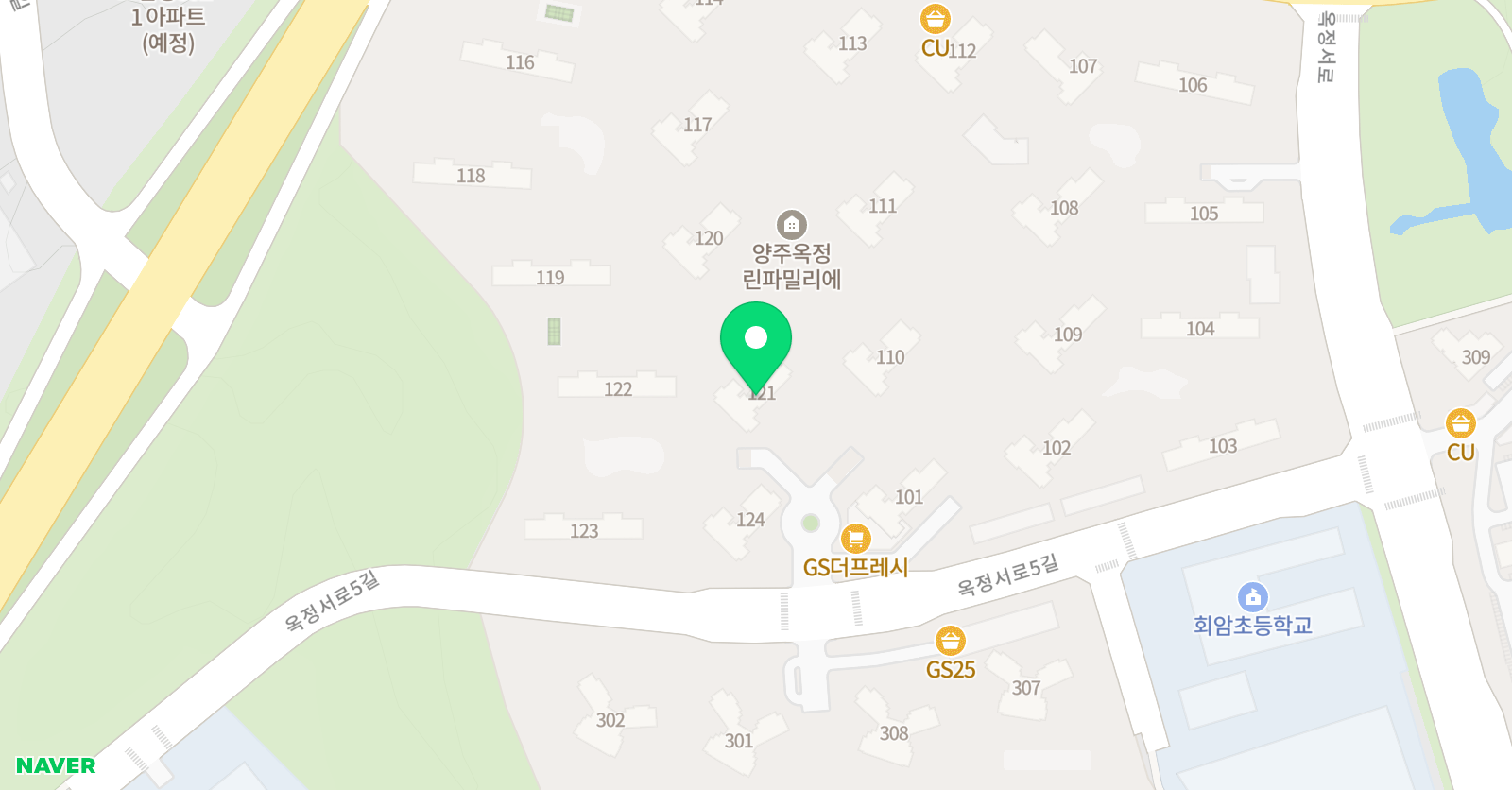 아소비 양주옥정 린파밀리에1점 위치