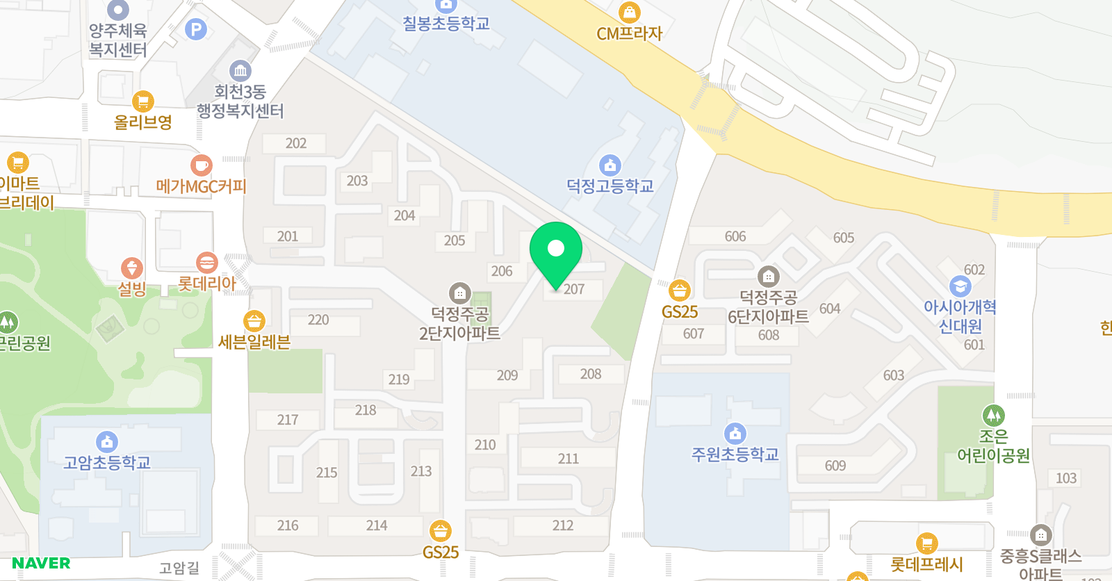 아소비 양주덕정2단지점 위치