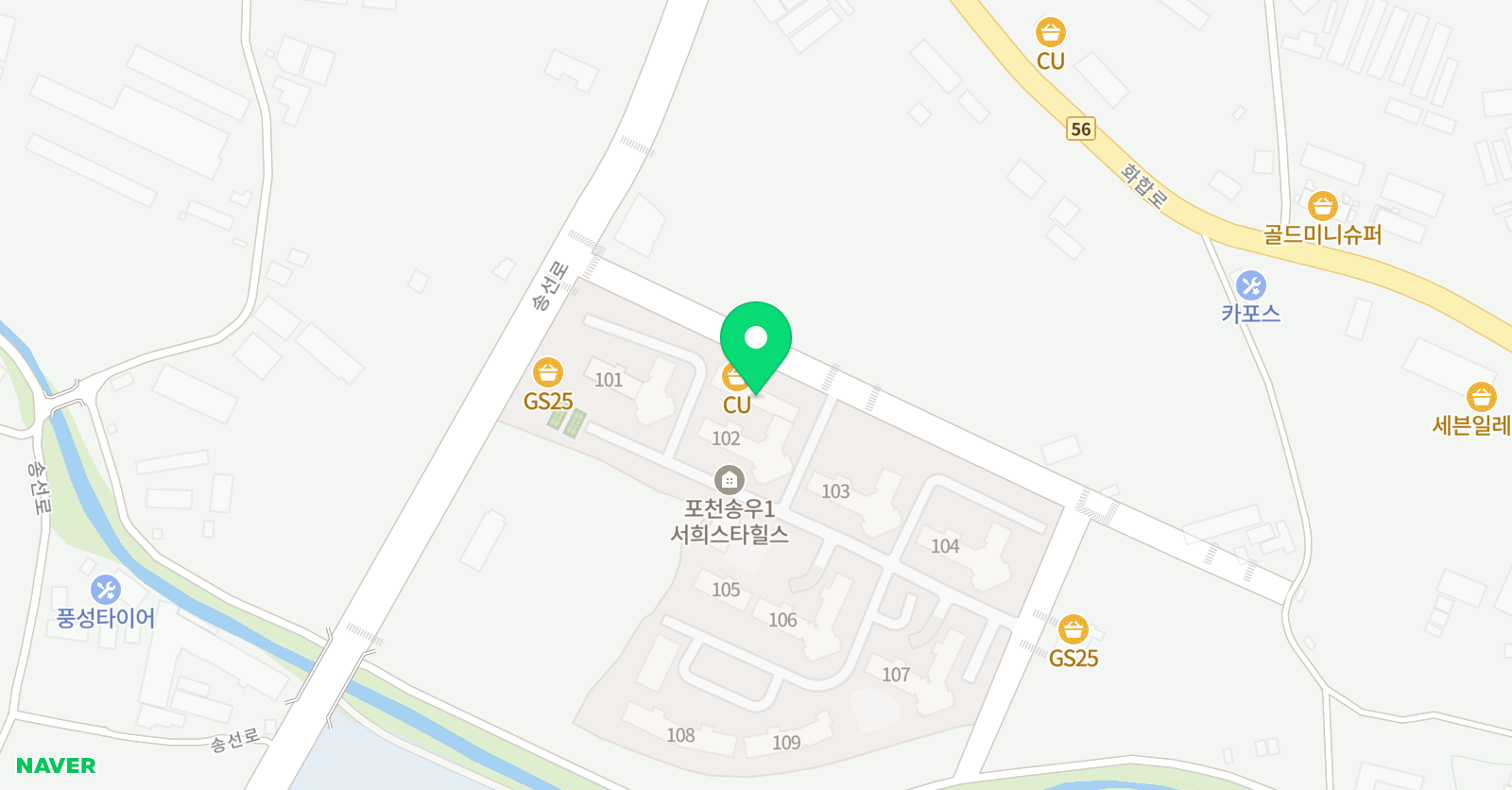 용인대바른 태권도장 위치