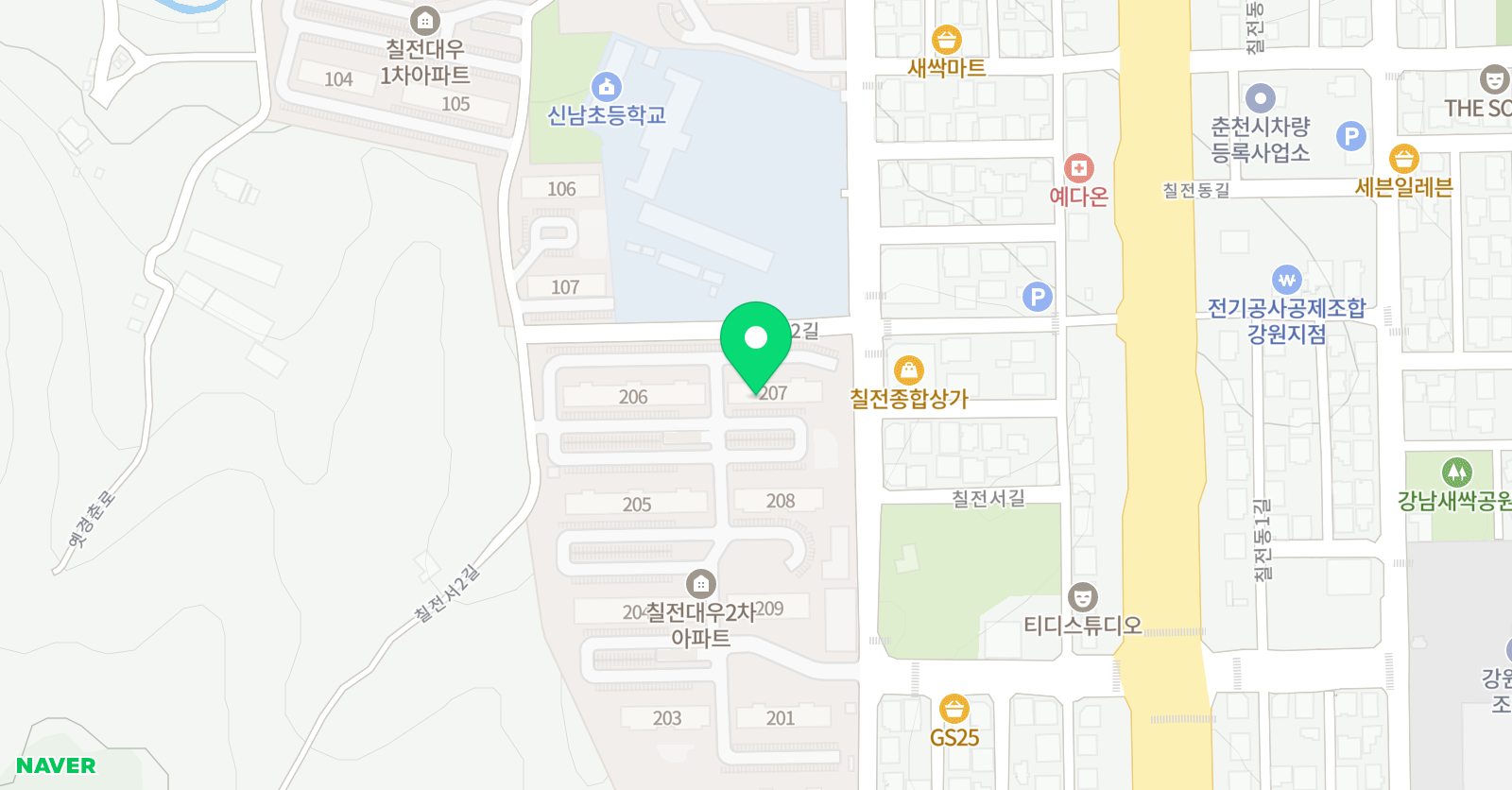 기탄 사고력 교실 칠전잼공점 위치