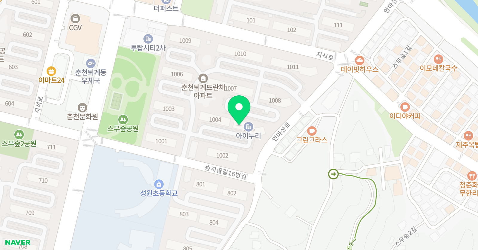 윤선생 우리집앞영어교실 뜨란채점 위치
