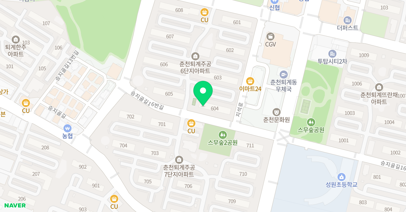 로제타스톤 영어교실 춘천캠퍼스 위치