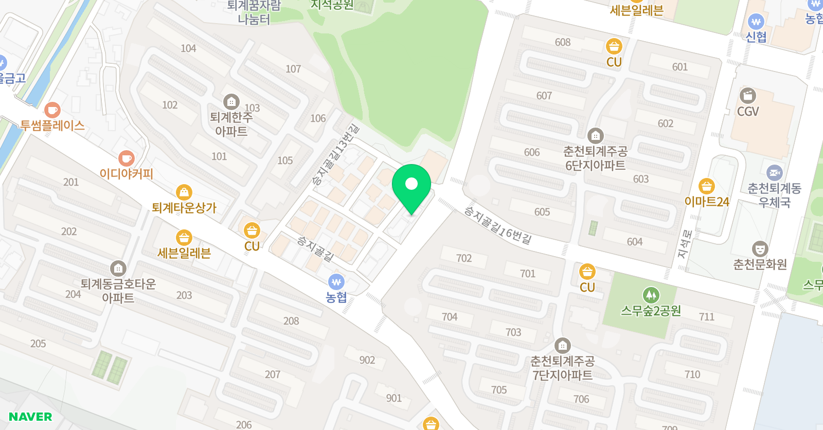 소리숲브레인뮤직아트 음악학원 위치