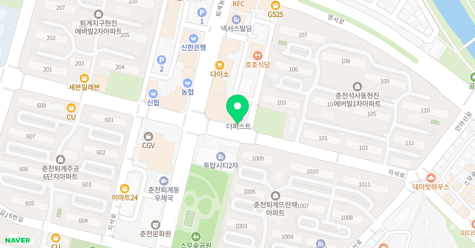 EiE 고려대 어학원 춘천석사캠퍼스 위치