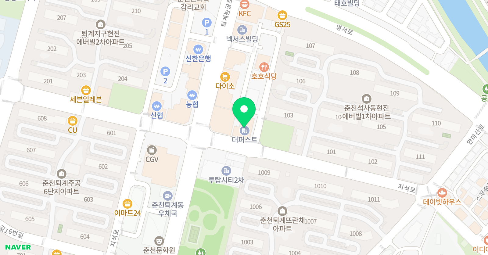 눈높이러닝센터 퇴계학원 위치