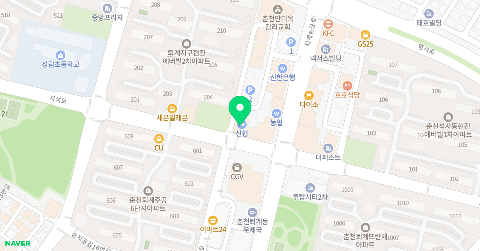 숲과나무 미술학원 애니&쥬니어 위치