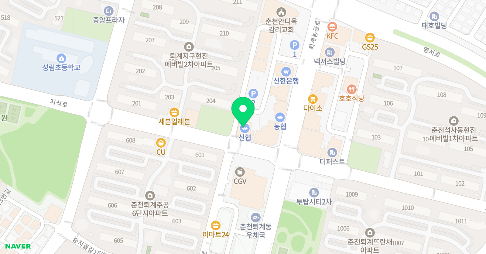 MJ 영어수학학원 위치