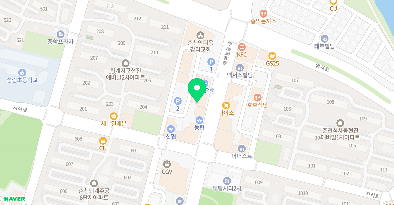 새본아카데미 춘천캠퍼스 위치