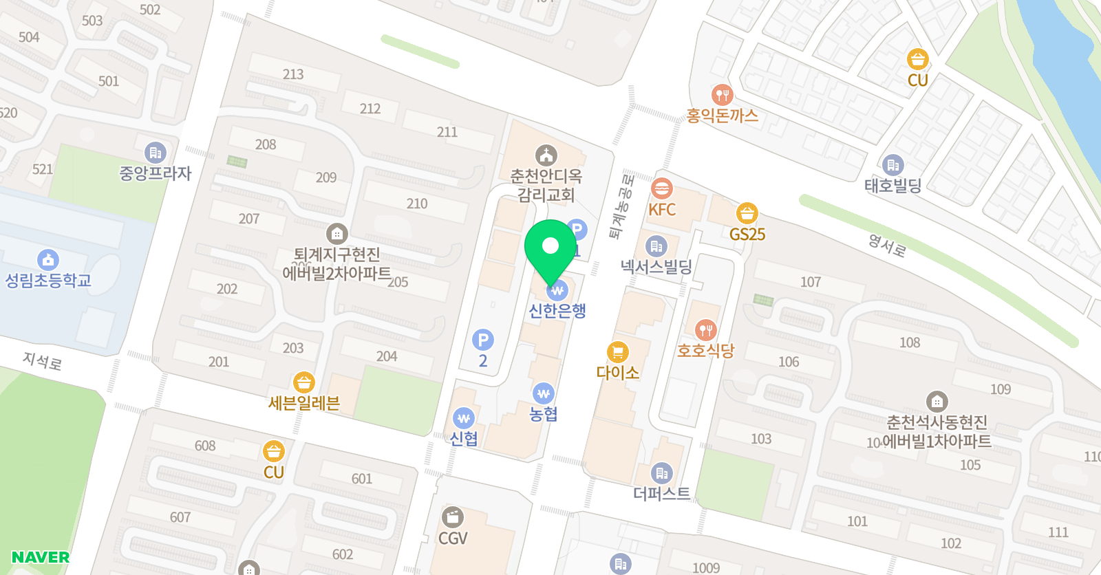 엠베스트SE 춘천석사점 위치