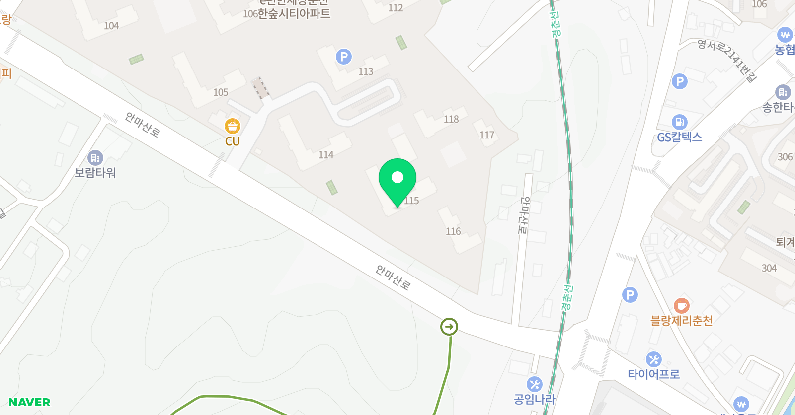 한숲나무 수학 위치