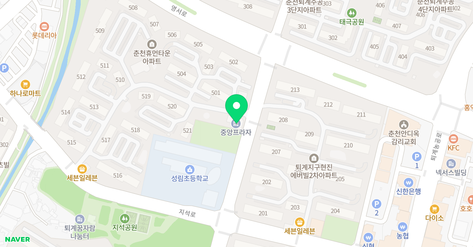 한솔 학원 위치