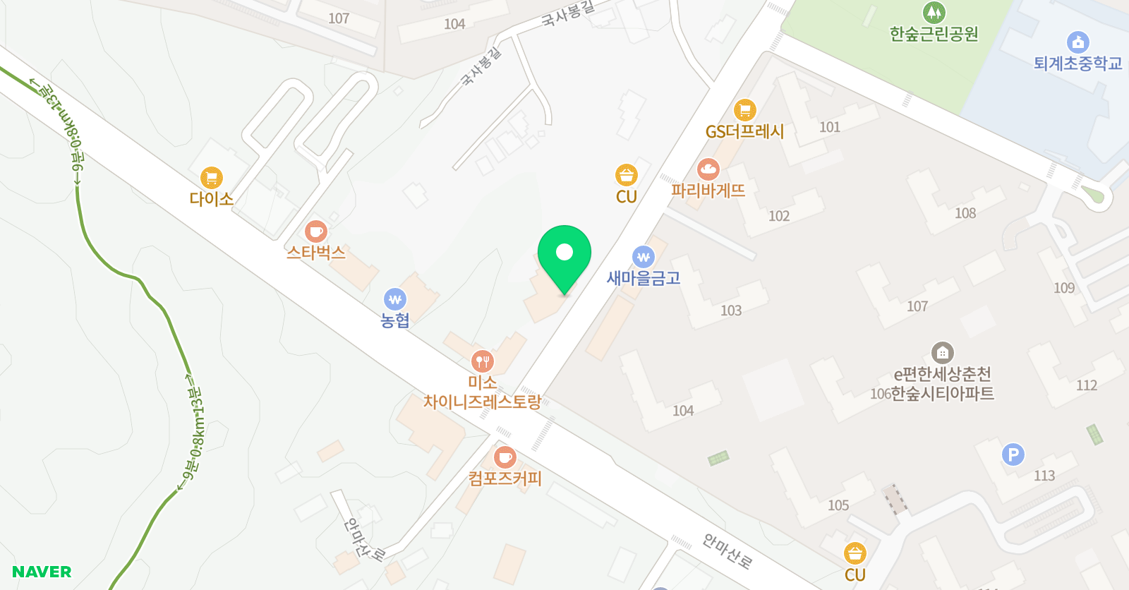 에이클래스 영어학원 위치