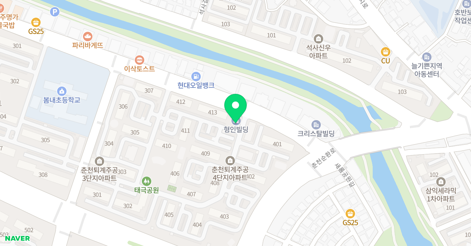 용인대 행복한 태권도 봄내관 위치