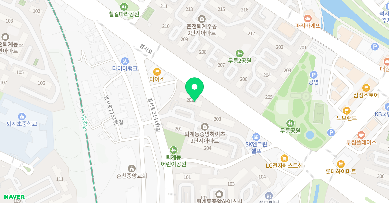 기탄 사고력교실 춘천중앙하이츠2차점 위치