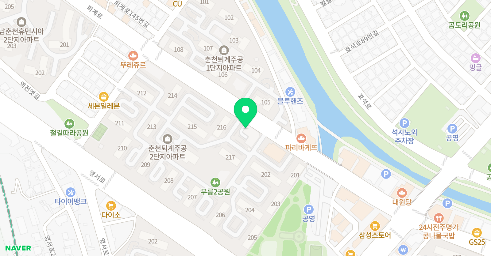 퇴계 행복한태권도 위치