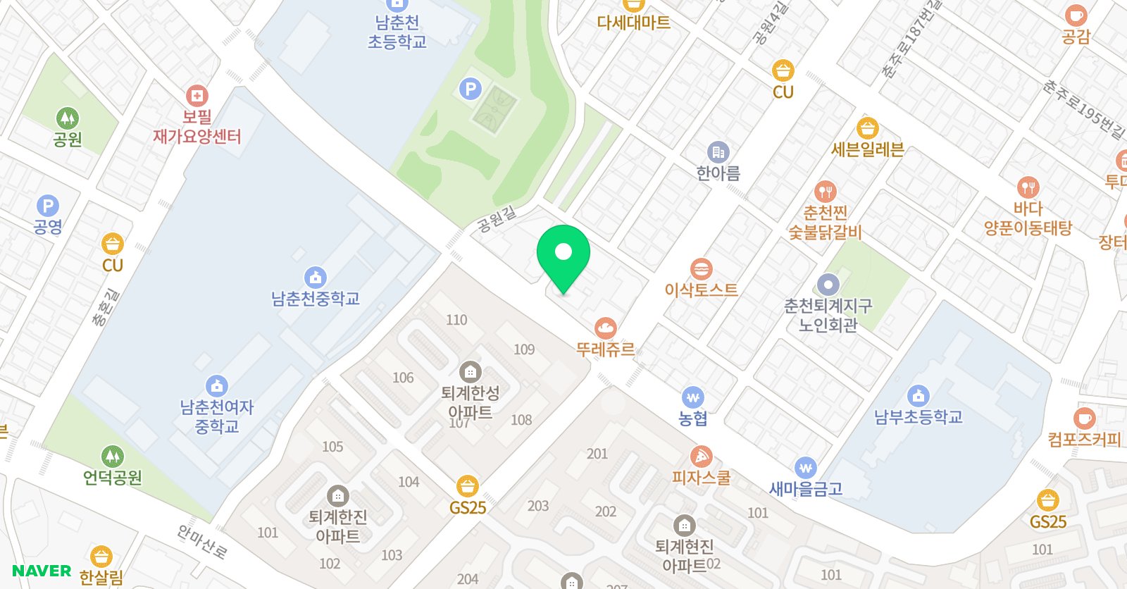 바른 학원 위치