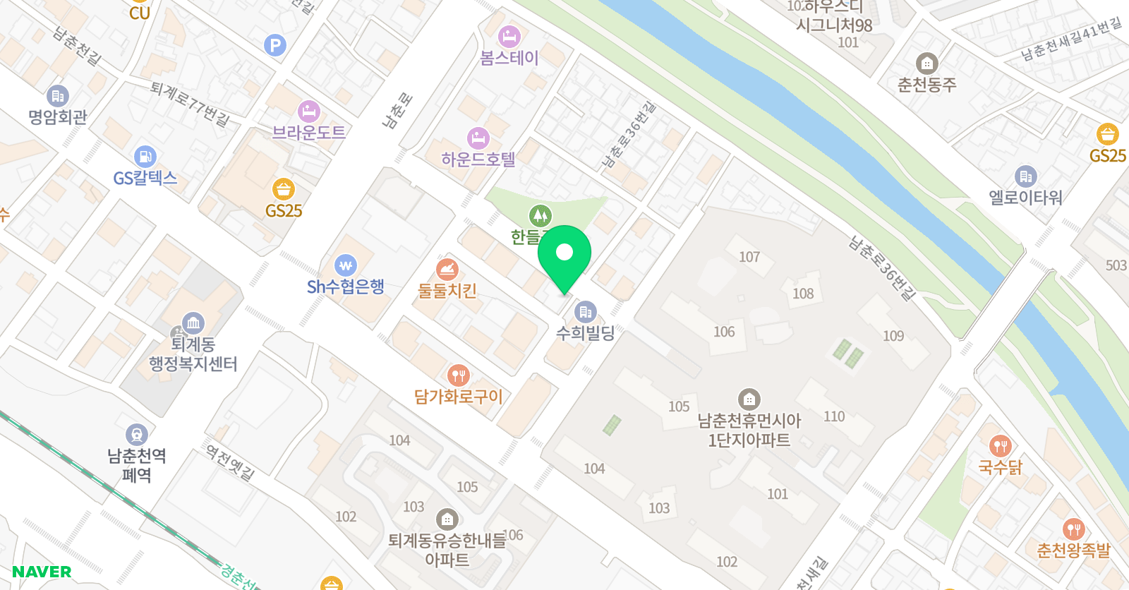 엠베스트SE 춘천 휴먼시아점 위치
