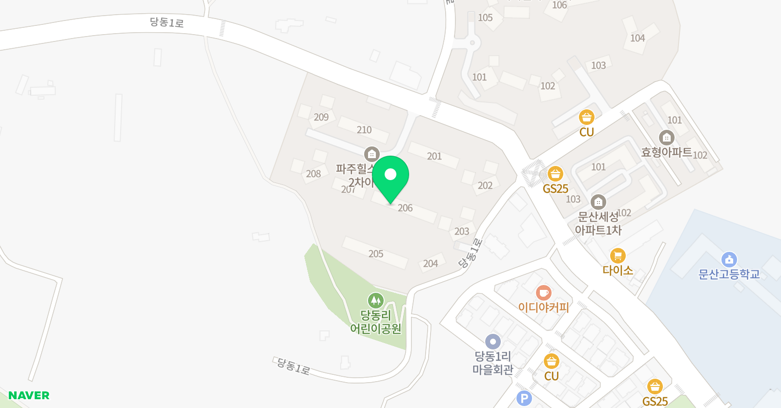 셀파우등생 당동힐스2차교실 위치