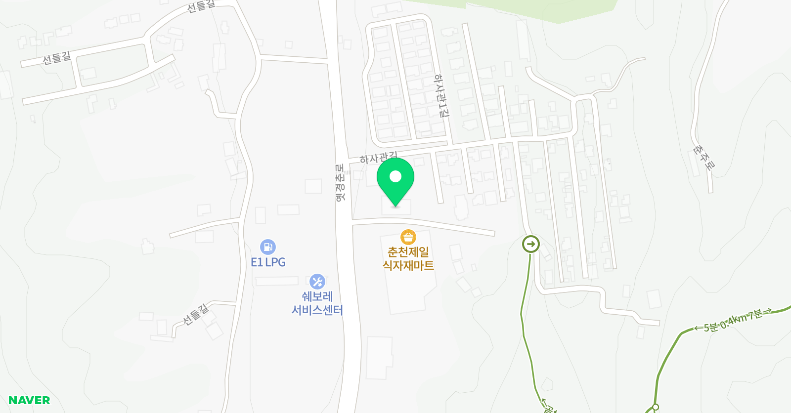 춘천 유나이티드 축구클럽 위치
