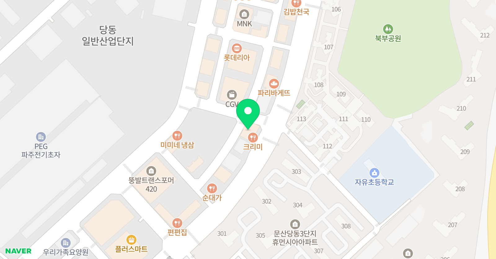 더원탑 수학영어학원 위치
