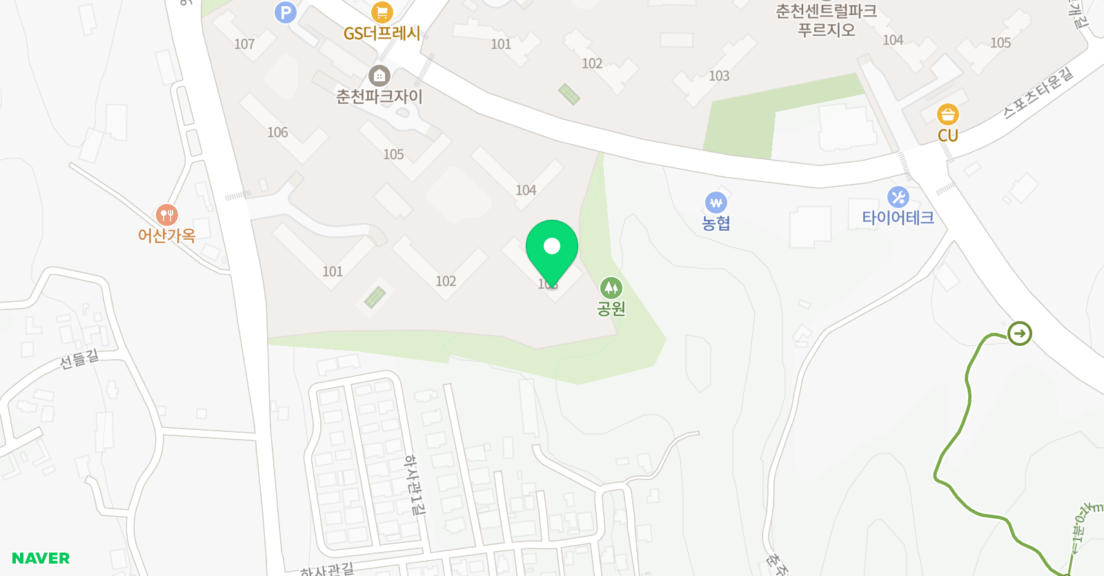 기탄사고력교실 춘천파크자이교실 위치