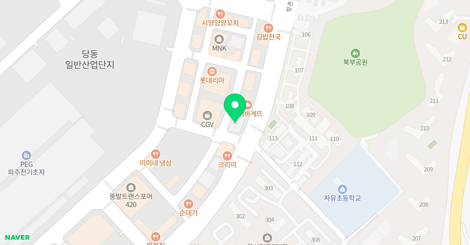 이큐미술음악학원 위치