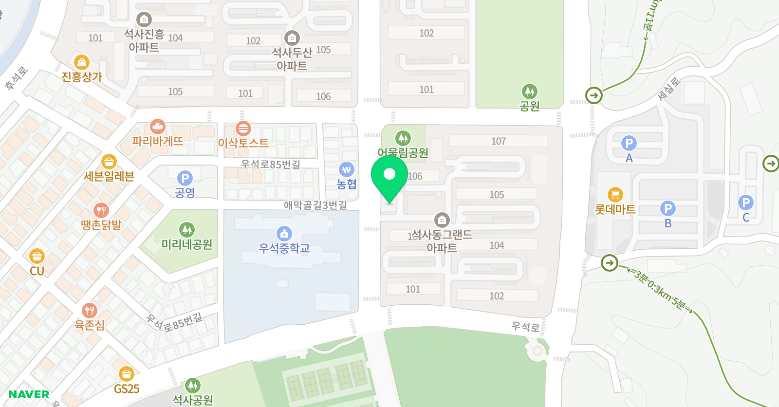 태솔 영어전문학원 위치