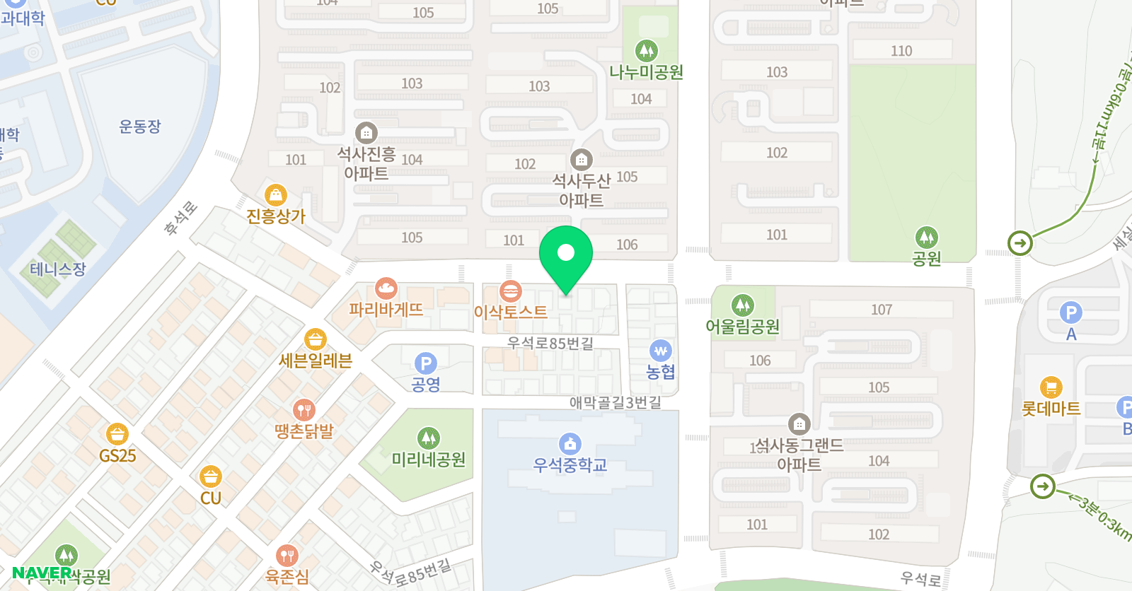 비상잉글리시아이 우석초교점 위치