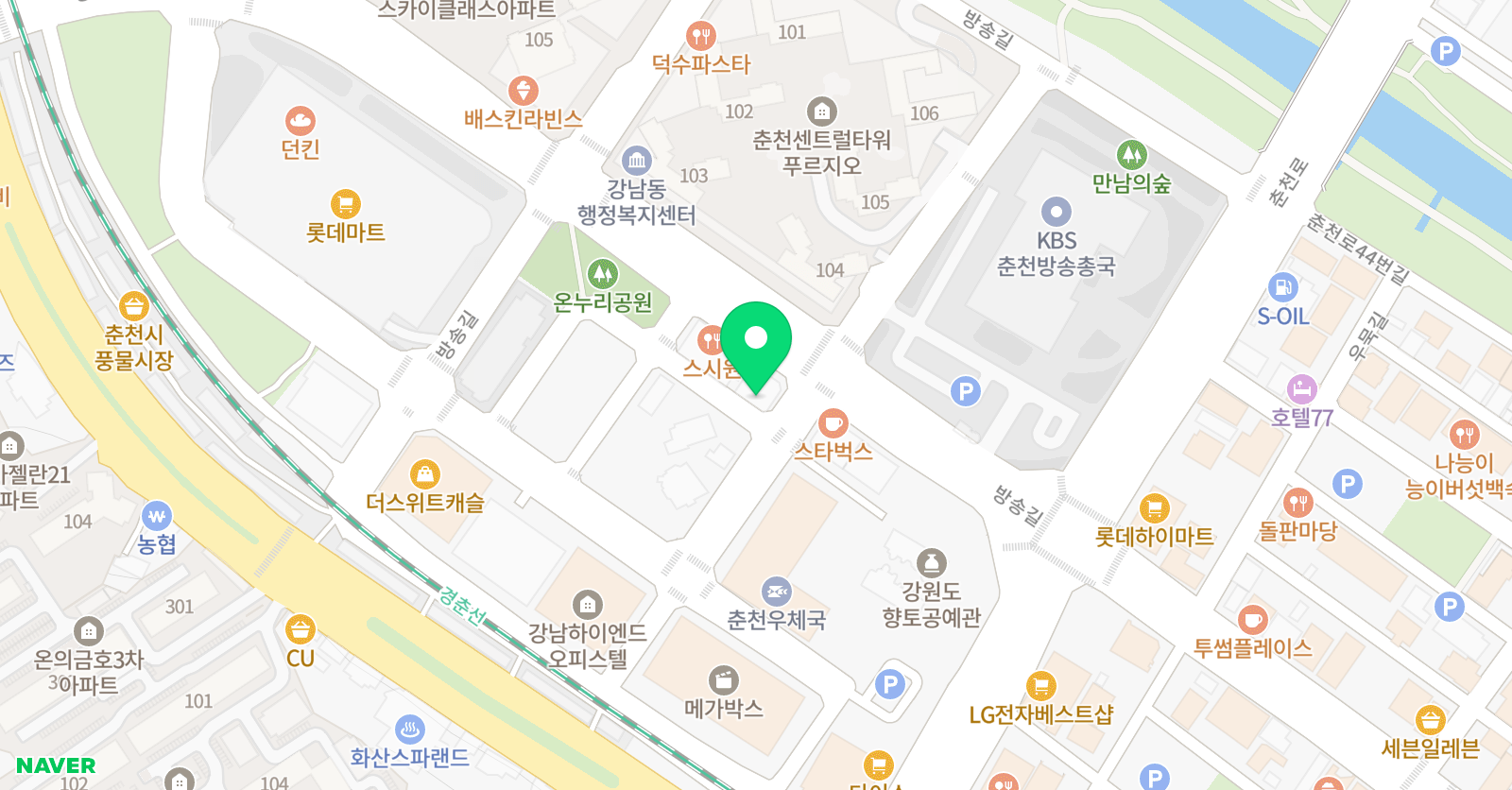 페르마 춘천온의캠퍼스 위치