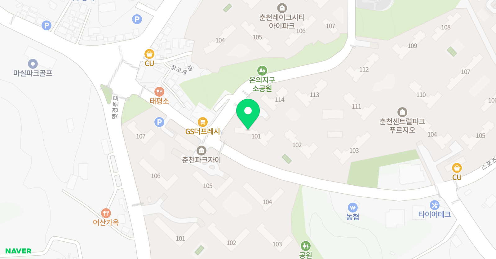 웅진씽크빅 스마트올클래스 온의푸르지오공부방 위치