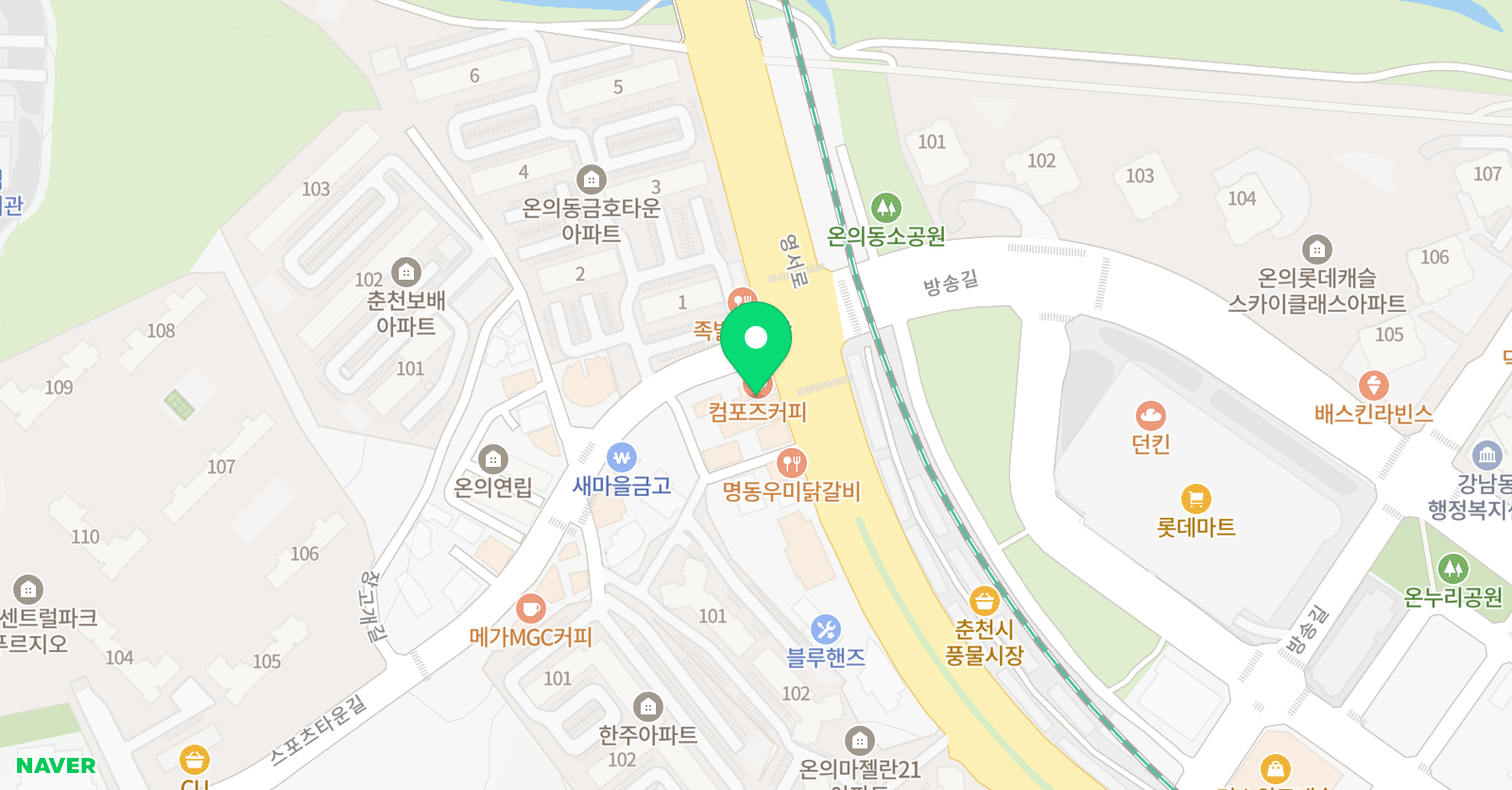 오뉴댄스 스튜디오학원 위치