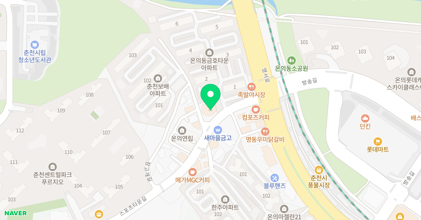 하이탑 수학과학학원 온의점 위치