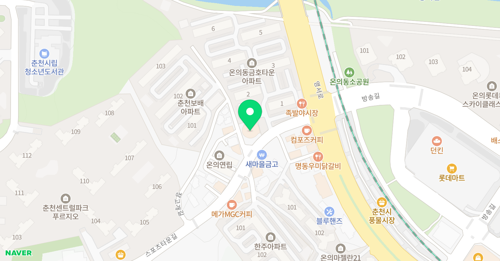 오름 영어학원 위치