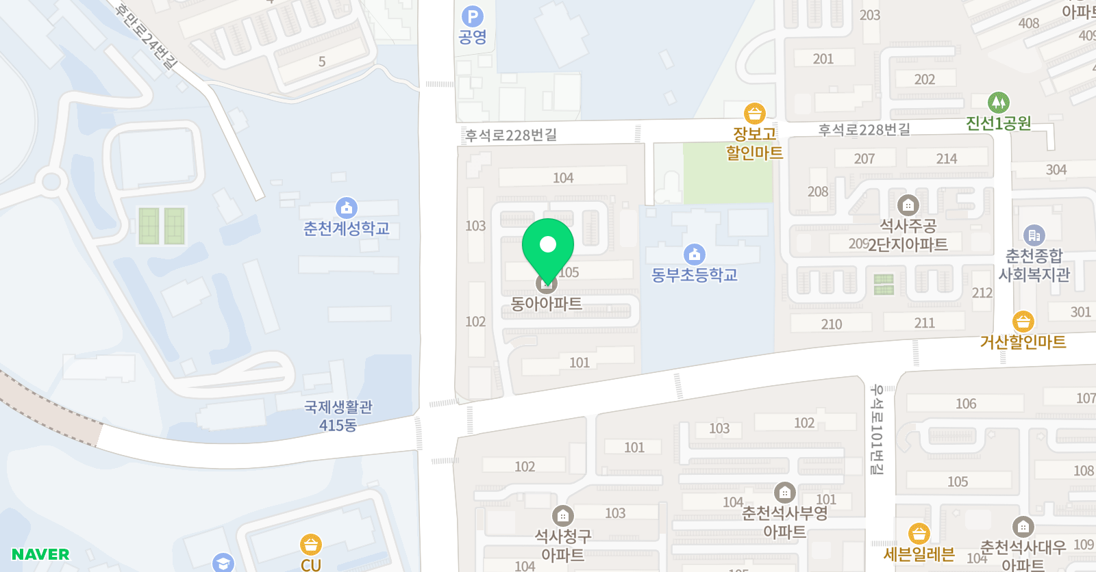 춘천Q.E.D.수학학원 위치