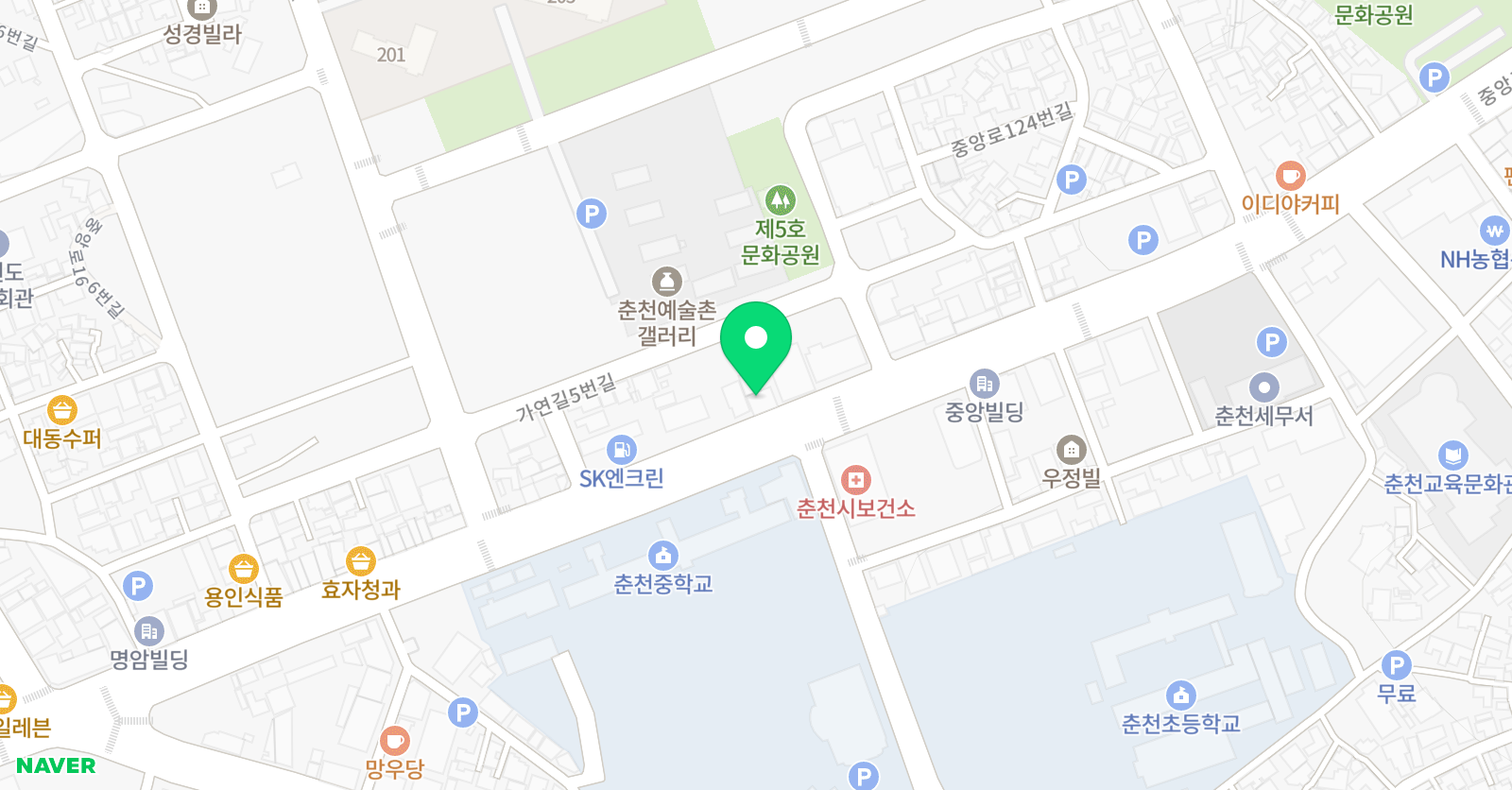 리브로아르츠 강원춘천점 위치