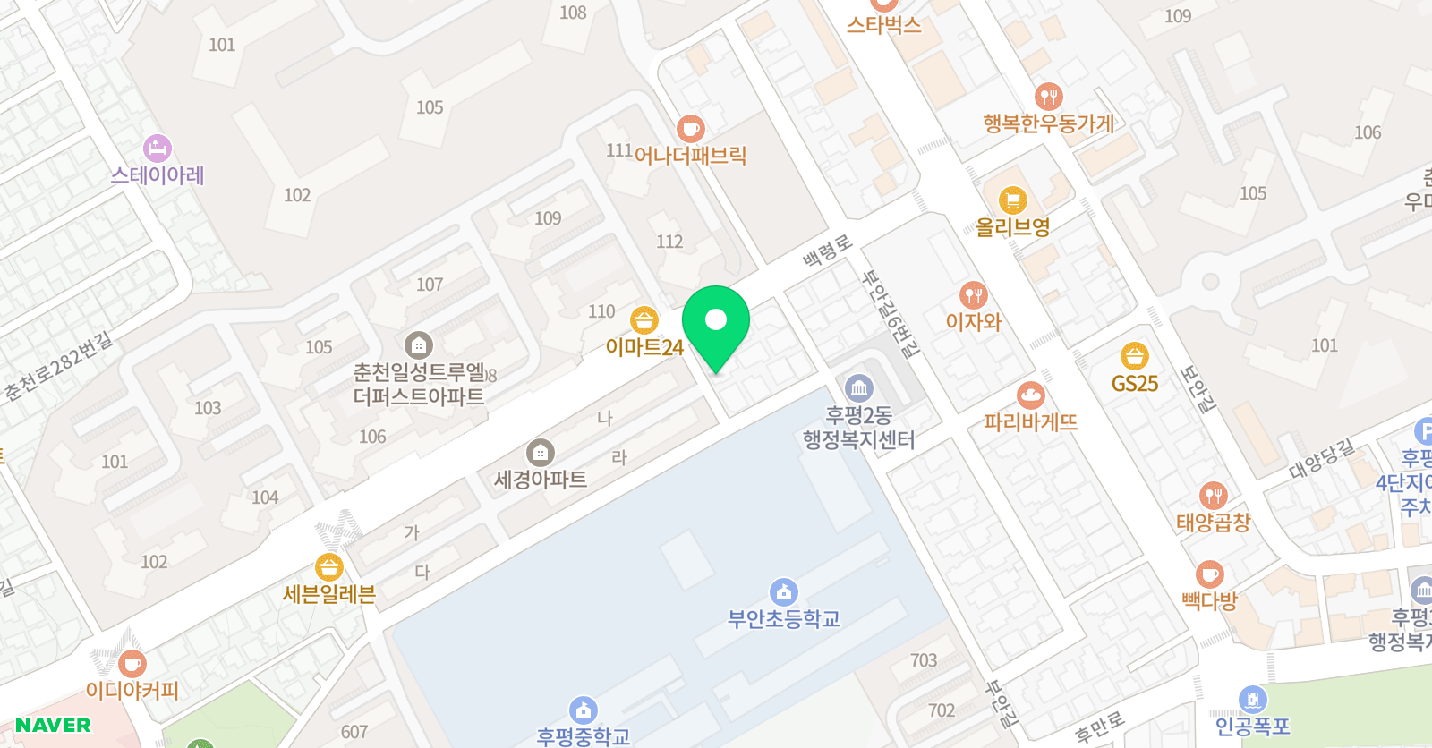호산나 피아노교습소 위치