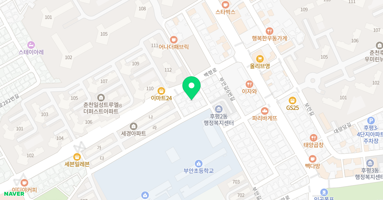 부안정샘푸르넷 위치